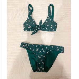 hollister tie-front floral bikini